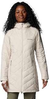 Columbia Women's Heavenly Long Hooded Jacket with Omni-HEAT - Water-Resistant Synthetic Down Winter Parka