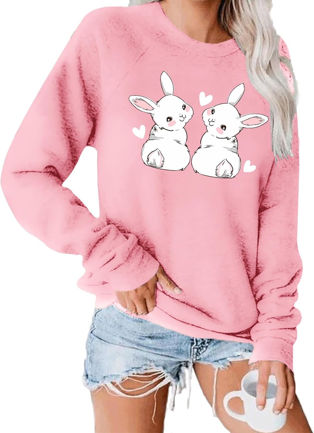 tiqwova Women Vintage Printed Long Sleeve Pullover Sweatshirt, Loose Caual Shirt Tops for Womens