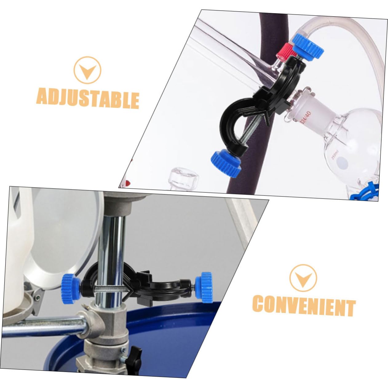 CHILDWEET 3pcs Cross Clip Jig Accessories for Laboratory Grip Support Lab Stand Head Clamp Holder Laboratory Equipment Cross Clamp Adjustable Clip Holder Clamp Stand Lab Stand Clamp Plastic