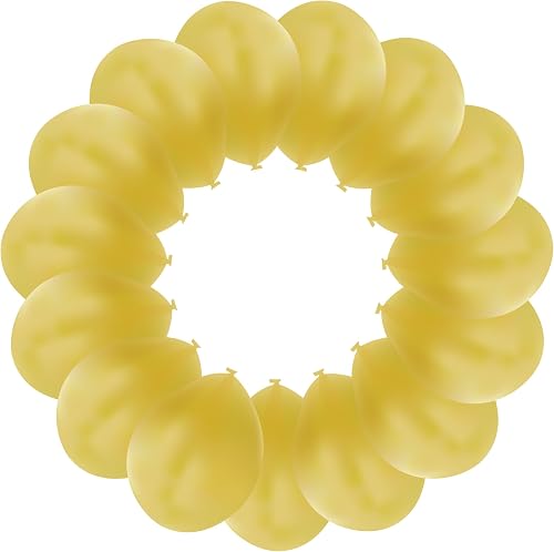 50 pcs 12 Inch Balloons, Latex Balloons for Balloon Garland or Balloon Arch as Birthday Party Decorations, Wedding Decorations, Baby Shower Decorations (GoldenYellow)