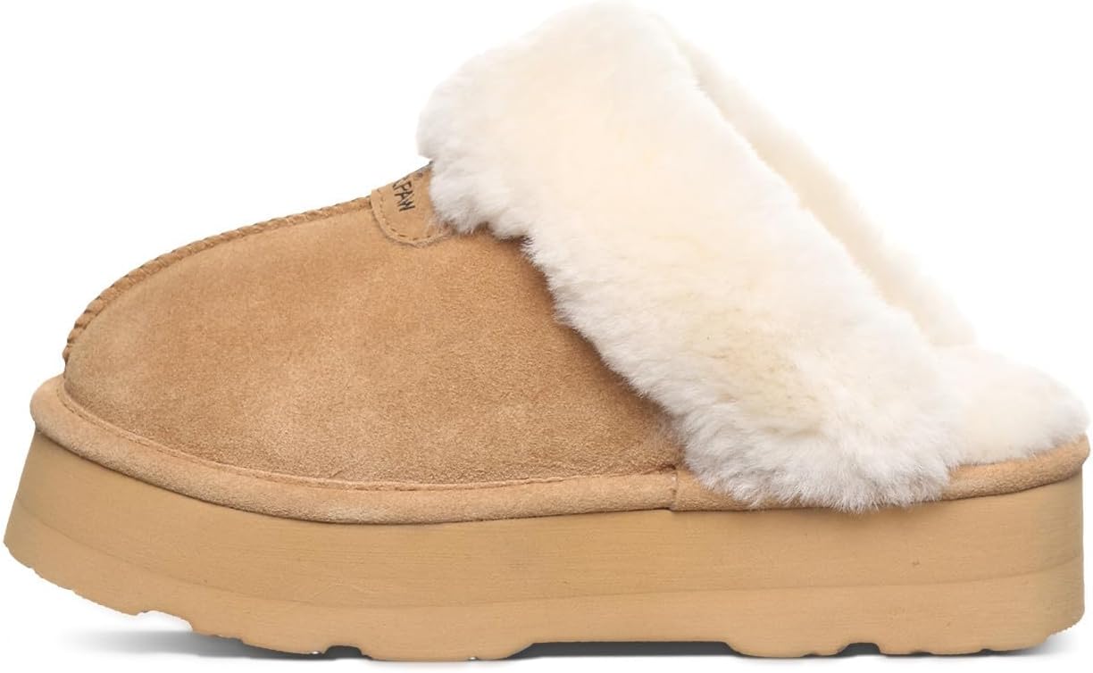 bearpawWomen's Retro Loki Iced Coffee Solid Size 9 | Women's Slipper | Women's Shoe | Comfortable & Lightweight