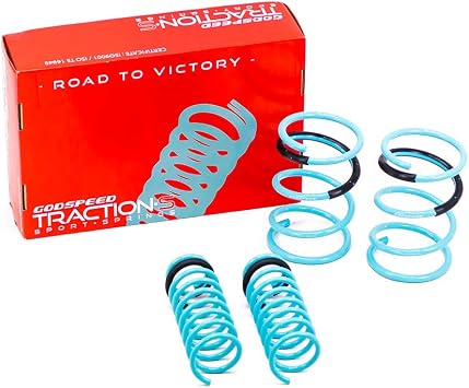 Godspeed LS-TS-MI-0005-B Traction-S Performance Lowering Springs, Reduce Body Roll, Improved Handling, Set of 4, compatible with Mitsubishi Outlander Sport FWD GA 2011-20