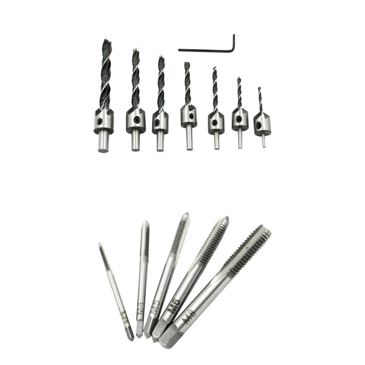 Dovewill 310mm COUNTERSINK DRILL BIT SCREW DIY TOOL M3M8 SCREW TAP