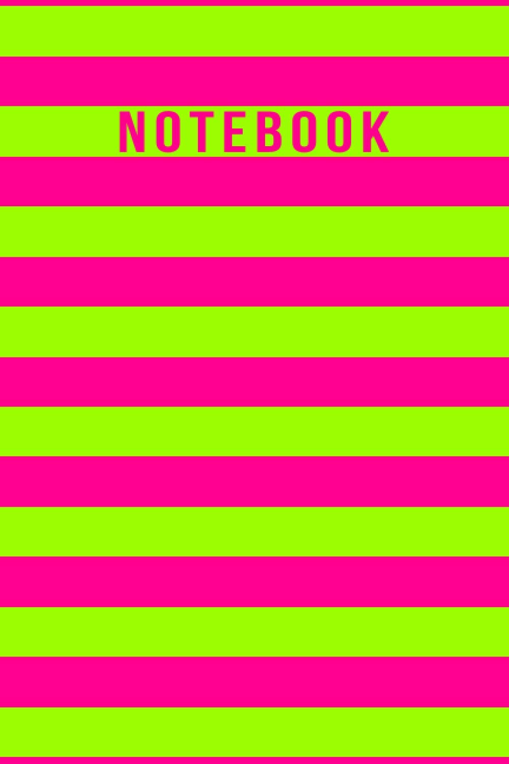 Notebook: Elegant Green and Pink Striped Journal - Lined Journal & Diary for Writing and Taking Notes
