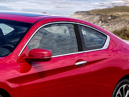 Miniatura 10 de Rvinyl Moldura de ventana de poste de pilar compatible con Honda Accord 2008-2012 (Coupe) - Brillo (negro)