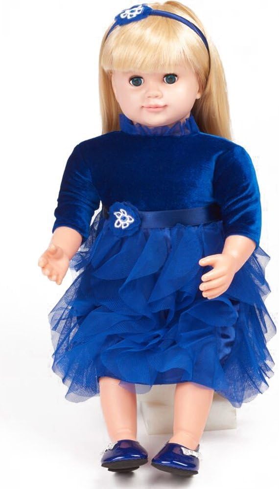 22 inch Smart Interactive Talking Dolls for Girls Children Learning Toys Blond Blues Dress