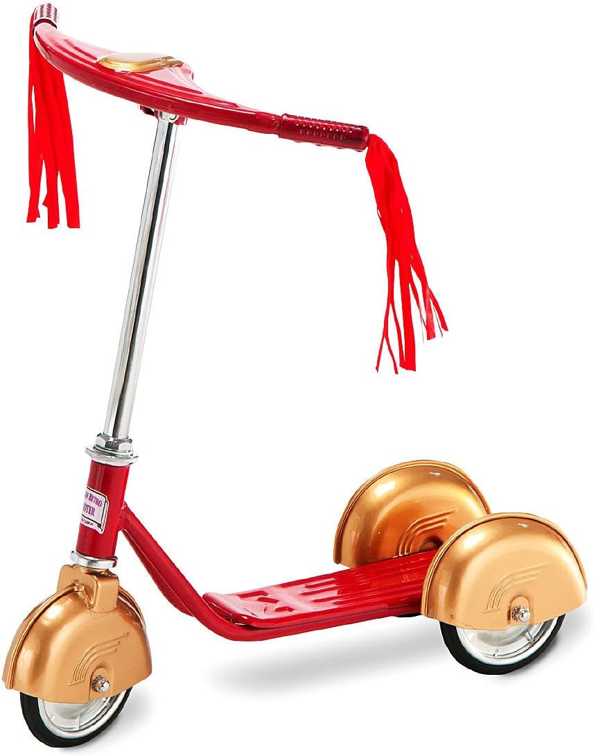 Morgan Cycle Retro Scooter Red & Gold