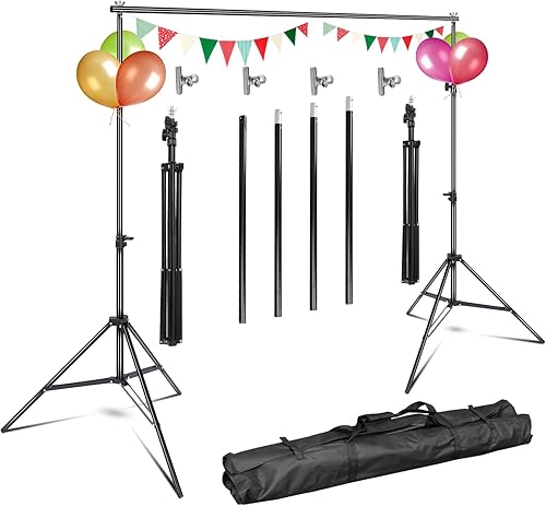 Miniatura 8 de iMounTEK - Soporte para Telón de Fondo para Estudio de Fotografía y Vídeo, 10 Pies de Ancho, Soporte Ajustable para Telón de Fondo, Kit de Soporte