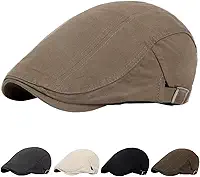 Boina Masculina Primavera Verão Cor:Caqui;Tamanho:Ajustável - Veste 55 a 60cm