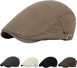 Boina Masculina Primavera Verão Cor:Caqui;Tamanho:Ajustável - Veste 55 a 60cm