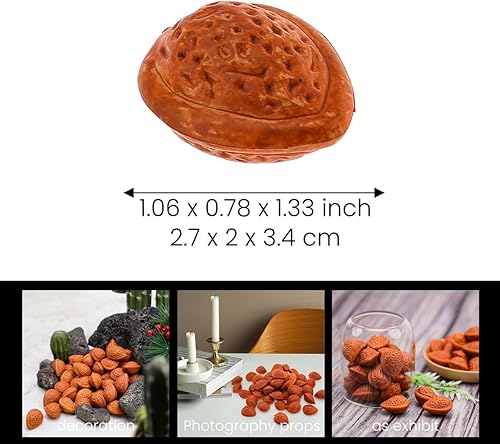 Miniatura 2 de 50 piezas de modelos de simulación artificiales, nueces falsas, almendra, alimentos, hogar, cocina, jardín, gabinetes, exposición, decoraciones de
