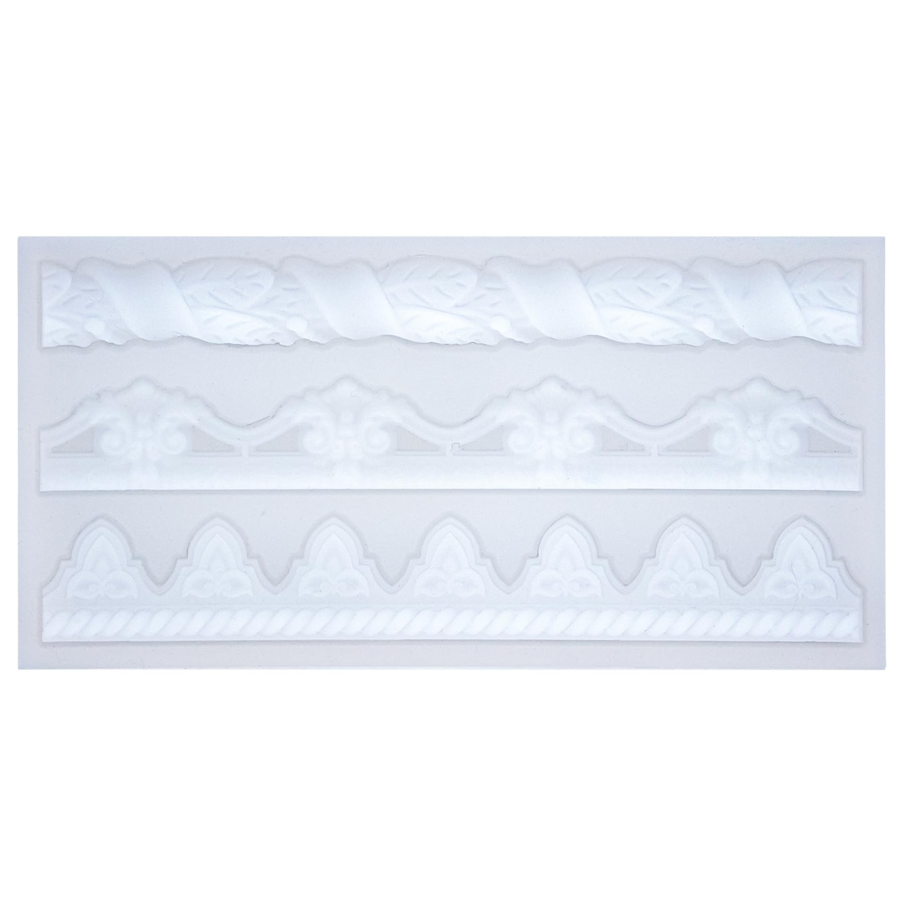 Baroque Moulds for Polyclay Plaster Fondant Cake Dekor Air Dry Clay Epoxy Resin 3 Border Trimmings - Image 3