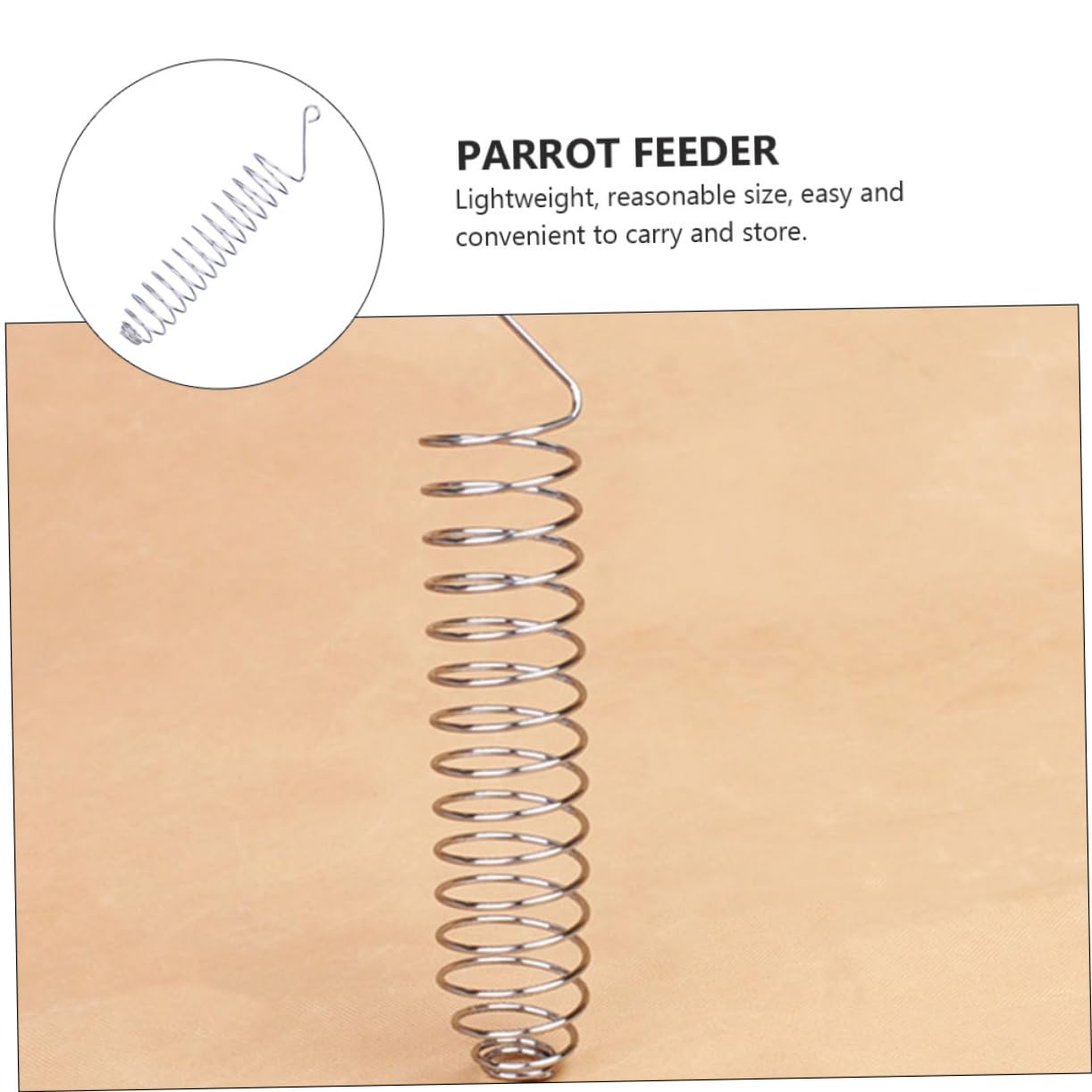 ORFOFE 3 Pz Mangiatoia Per Pappagalli Forniture Per Animali Domestici Cibo Per Uccelli Spiedino Di Dolcetti Per Uccelli Pappagalli Che Cercano Giocattoli Acciaio Inossidabile Silver