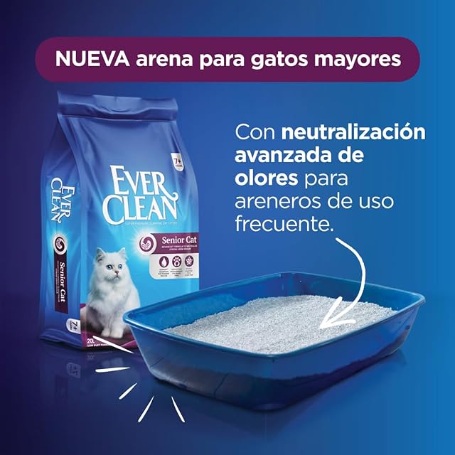 Foto 5 de 7 de Ever Clean Senior (Anteriormente Senior Cat), Arena aglomerante para Gatos de 20 l