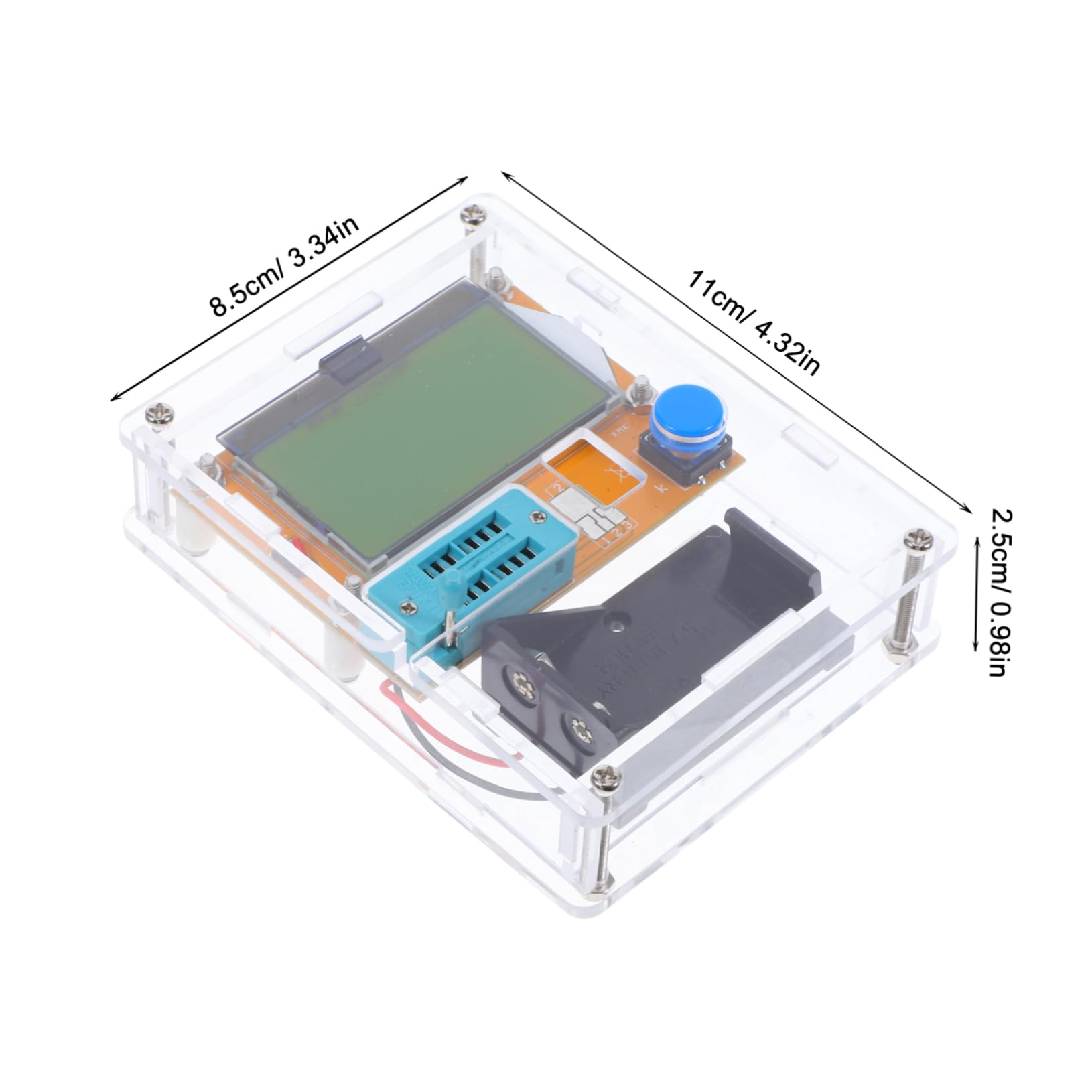 Homoyoyo Verificador De Componentes Electrónicos Alta Precisión Lcd Resistencias Condensadores
