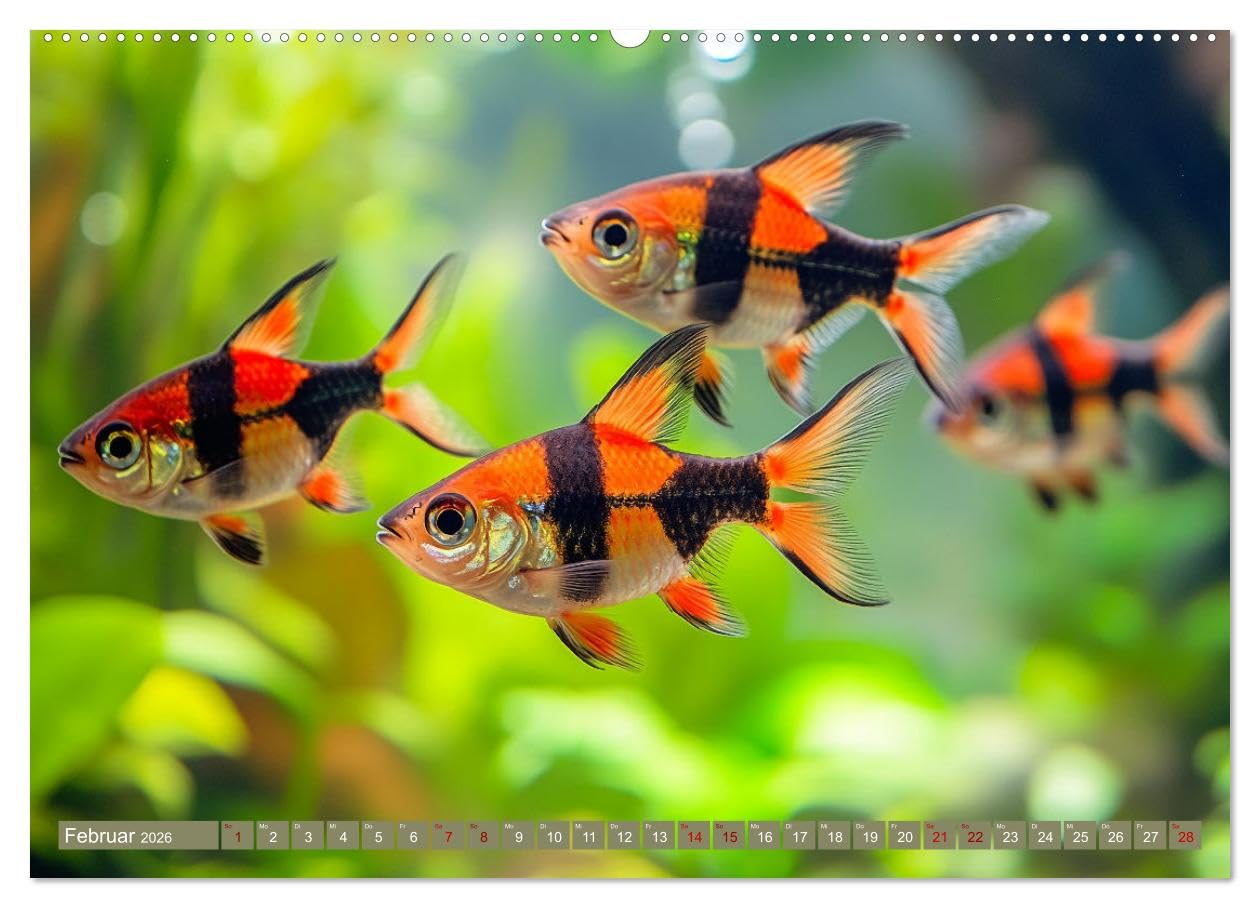 Tiefenentspanntes Aquarium (hochwertiger Premium Wandkalender 2026 DIN A2 quer), Kunstdruck in Hochglanz: Ein Aquarium: ein Fenster zu einer Welt, in ... eilt und Sorgen versinken. (CALVENDO Tiere)