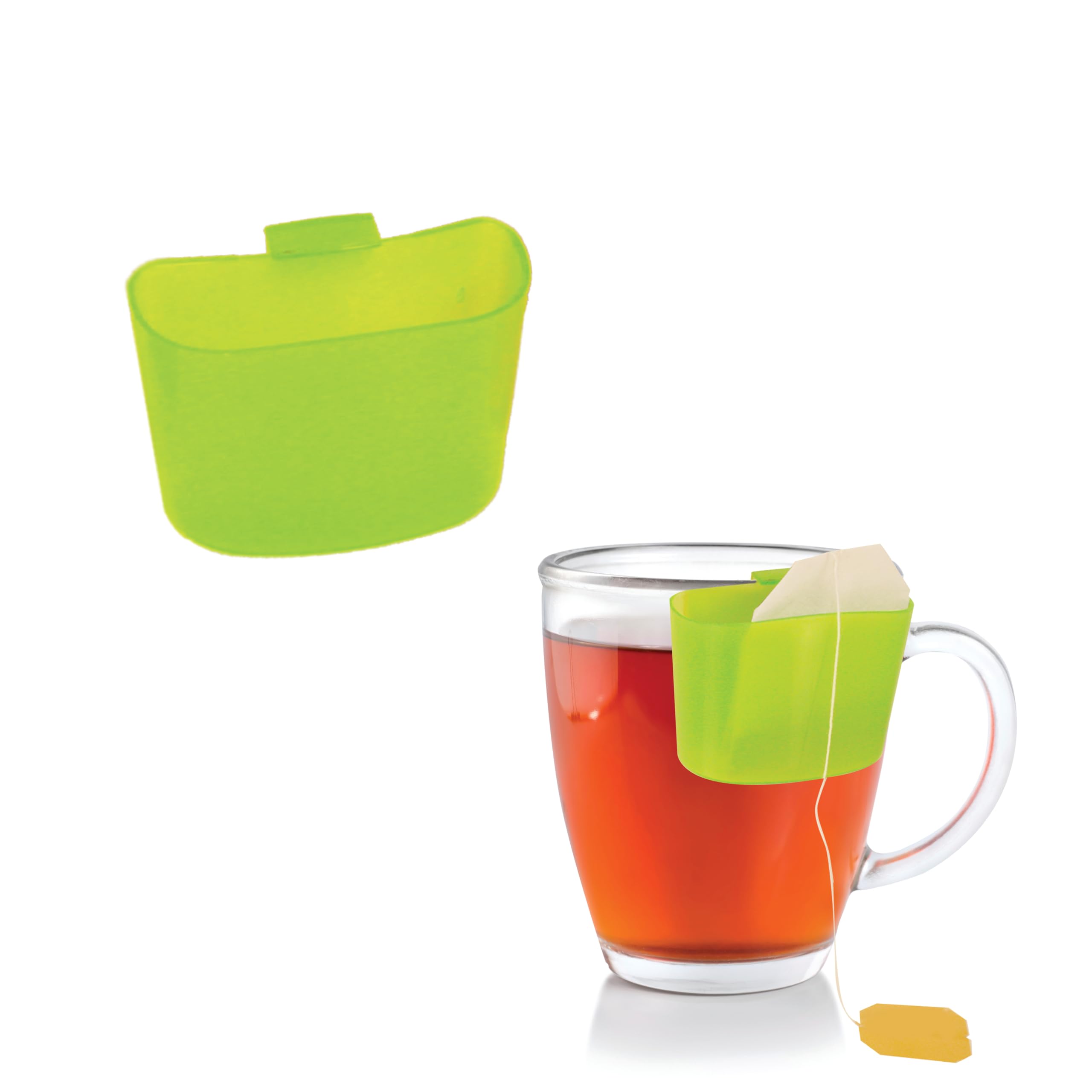 COOK CONCEPT - KM4091 Soporte para Bolsas de Té Colgante de Plástico Multicolor - Diseñado para Amantes del Té - Dimensiones 5,9 x 2,6 x 4,5 cm - Idea de Regalo