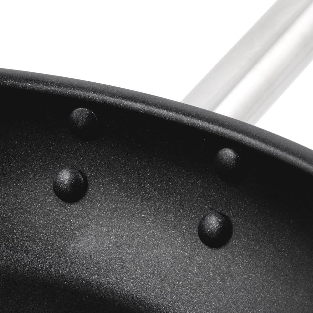 Soro Essentials- 14” Stainless Steel Non Stick Restaurant Frying Pan with Helper Handle- Non Stick Coated Fry Pan Skillet Egg Pan Omelet Pan for Searing Sautéing Induction Ready Kitchen Restaurant