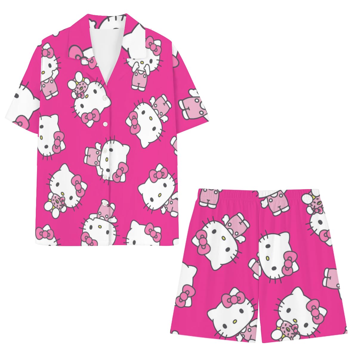 Amazon.co.jp: ハローキティ ピンク パジャマ メンズ 夏 上下