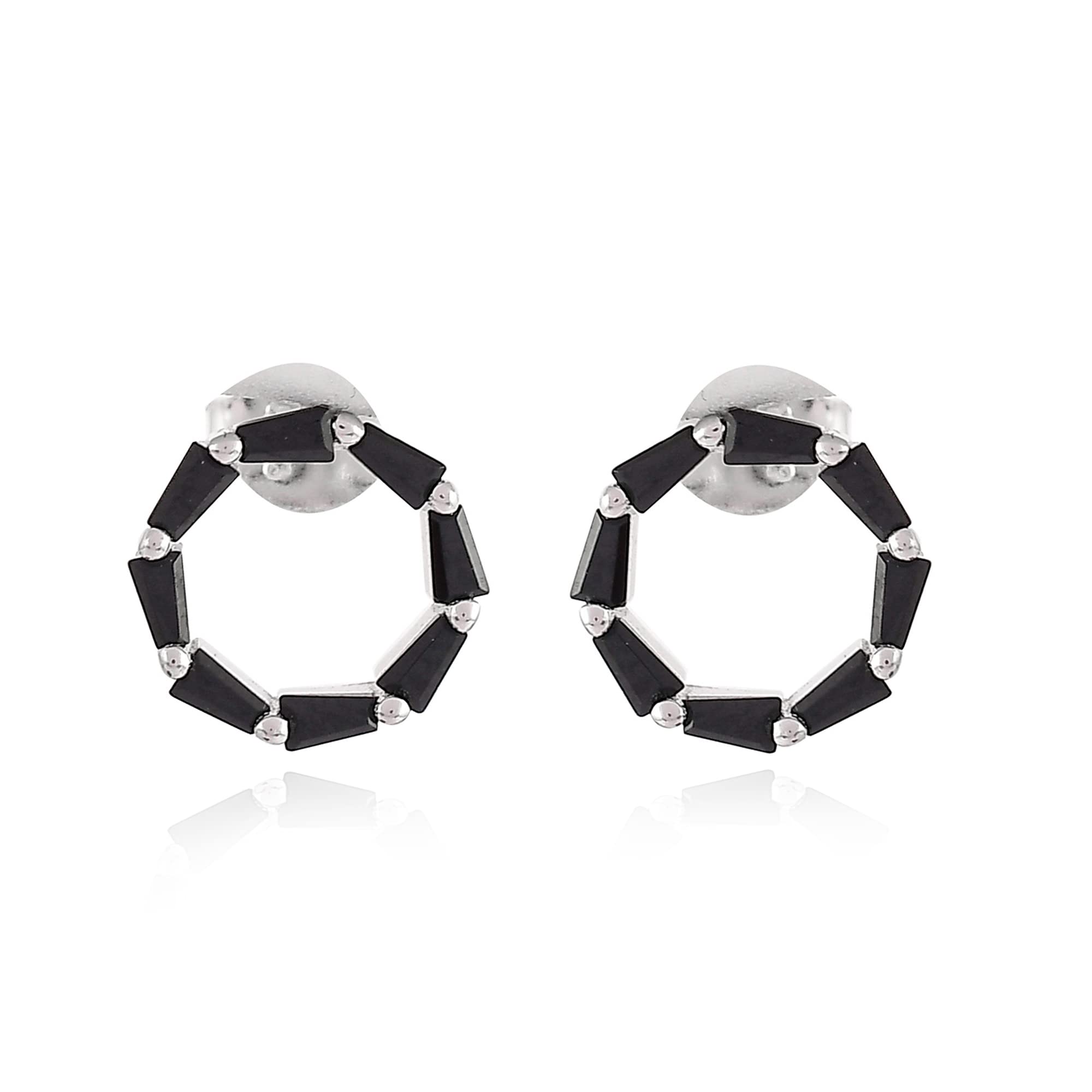 Nemichand Jewels 925 Pure Silver Black CZ Earrings for Womens Girls (B07CCJXD4D) Amazon Price History, Amazon Price Tracker