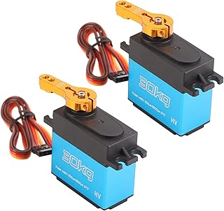 270 Degree Metal Gear Servo Kit, Fast Heat Dissipation High Torque Hard Anodized 25T Metal Servo Arm Quick Response for 1/8 Scale Robot