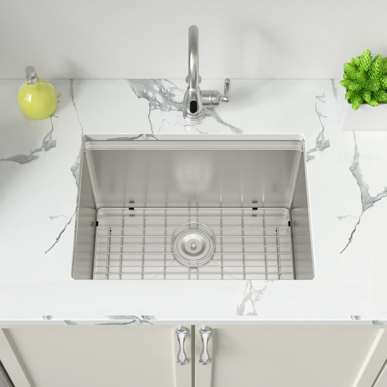 Sarlai 24" Undermount Laundry Sink - Stainless Steel -3 Sarlai 24" Undermount Laundry Sink - Stainless Steel -3