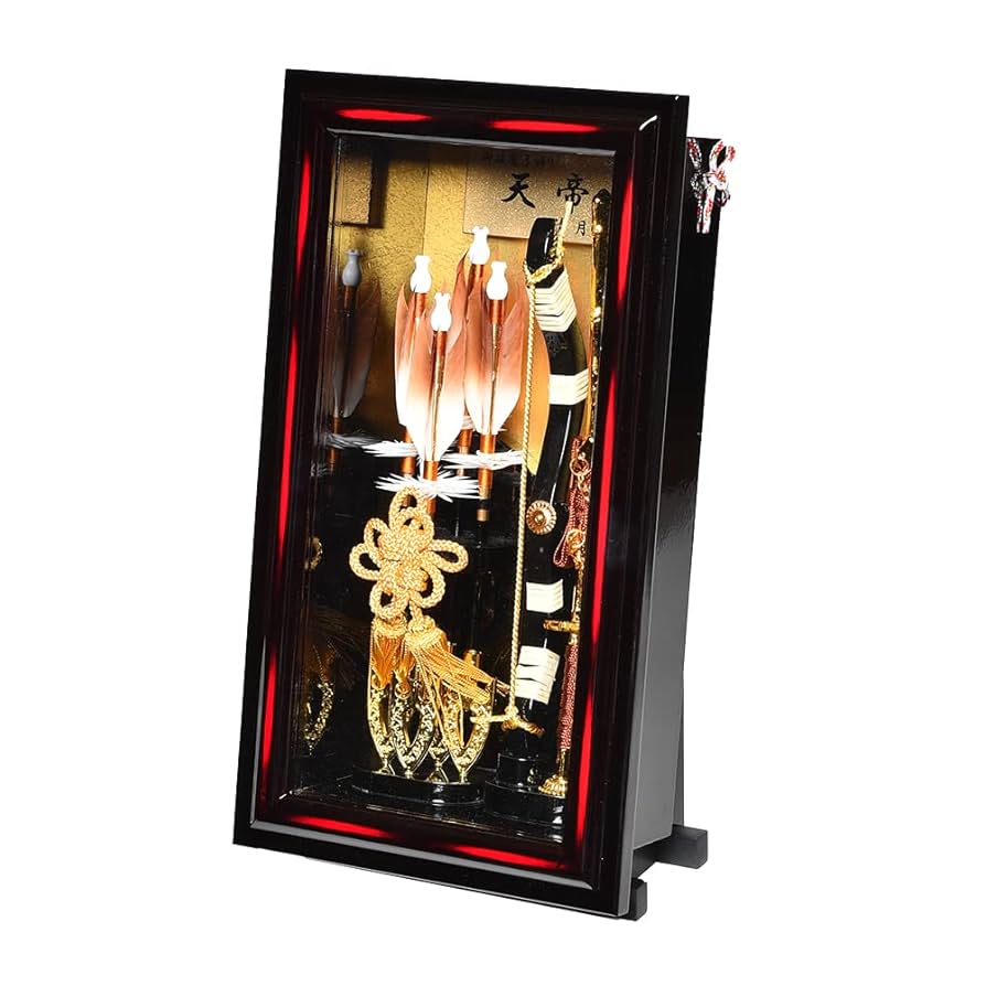 正月飾り 破魔弓 破魔矢 Amazon | 【破魔弓】【額入】 破魔弓8号天帝［TENTEI］清月作