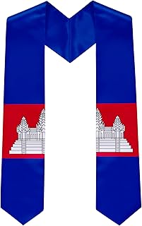 Civilos Flag Graduation Stole Flag Unisex Graduation Sash Honor Stole for International Students