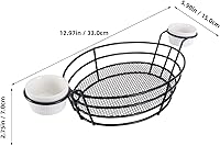 Vista 4 de DOITOOL Cesta de papas fritas de acero inoxidable de 12.99 x 5.90 x 2.75 pulgadas, cesta para freír alimentos para cocina, servicio en el hogar