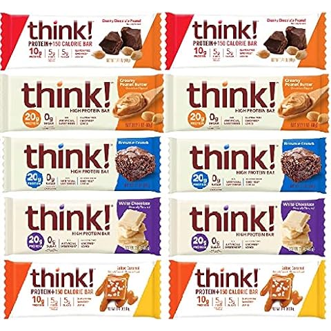 Think Thin High Protein Bar, Variety Pack Of 10 Bars Cover