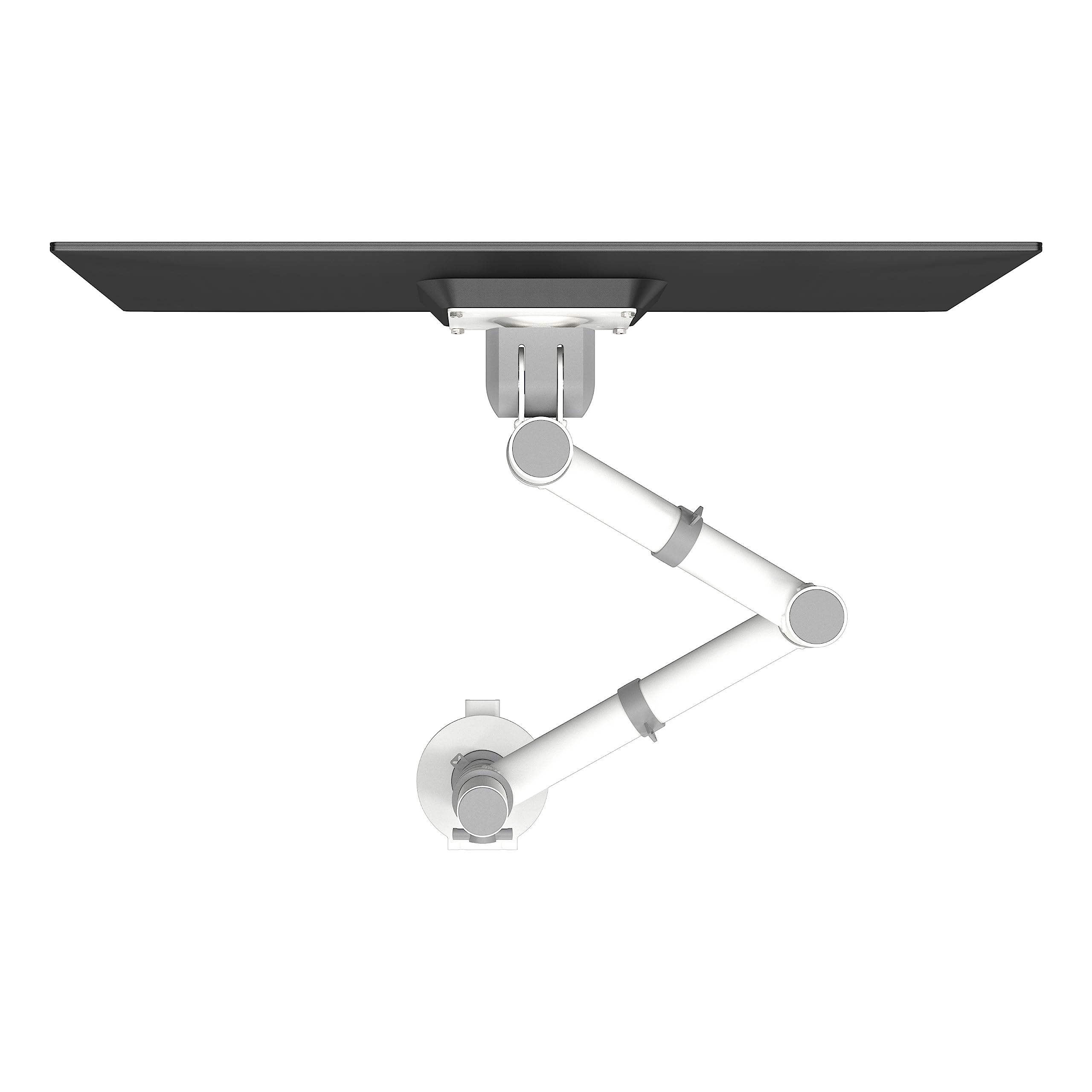 Dataflex Viewgo Monitorarm - Schreibtisch 120 Weiß, platzsparender und ergonomischer Monitorarm, mit Klemme und statischer Höhenverstellung, Stahl, VESA-kompatibel, max. 8kg, geeignet für Monitore bis zu 900mm Höhe | Einzelarm für 1 Monitor, weiß