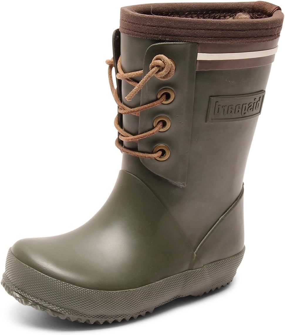 Bisgaard Unisex Kid's Rubber Boot-Lace Thermo Rain, Green