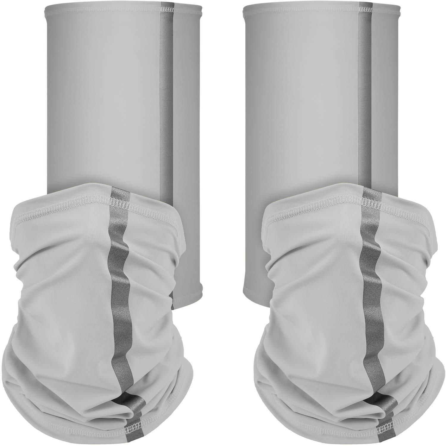 SATINIOR 4 Pieces Reflective Neck Gaiter Visibility Neon Safety Bandana Wind Dust UV Protection Scarf Bandanas