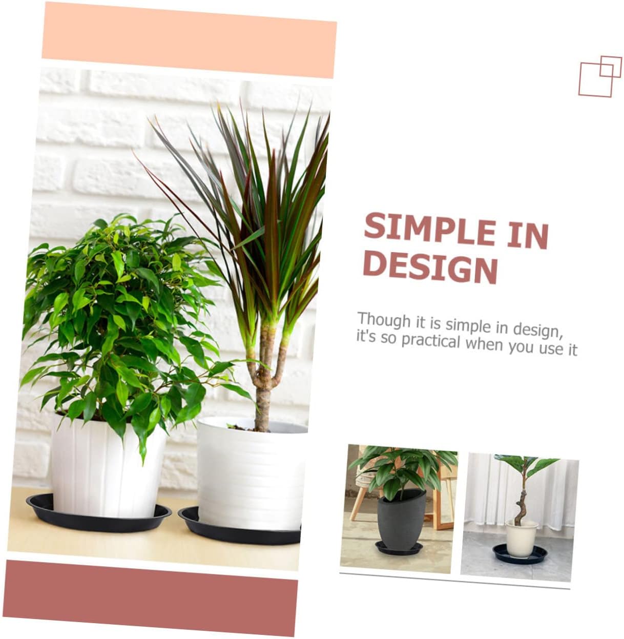 10pcs Flowerpot Bottom Trays Durable Water Holding Saucer for Bonsai Display Prevents Soil Spills for Garden Use