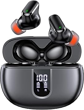 Motorcycle Bluetooth Headset, V5.3 HiFi Sound Helmet Speakers with RGB Lights & 1000mAh Battery, Helmet Bluetooth Headset for Drivers, IPX6 Waterproof Motorcycle Headphones, White Purple