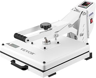 VEVOR Heat Press, 15x15 Heat Press Machine, Fast Heating, High Pressure Heat Press Machine for T-Shirt, Power Digital Industrial Sublimation Printer for Heat Transfer Vinyl, Easy to Use, White