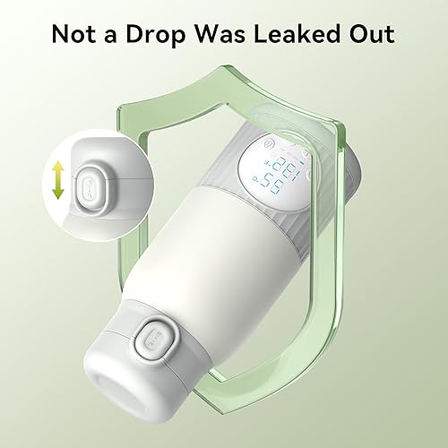 Miniatura 7 de Calentador de biberones portátil para viajes, calentamiento rápido y control preciso de temperatura para leche materna y agua, calentador de