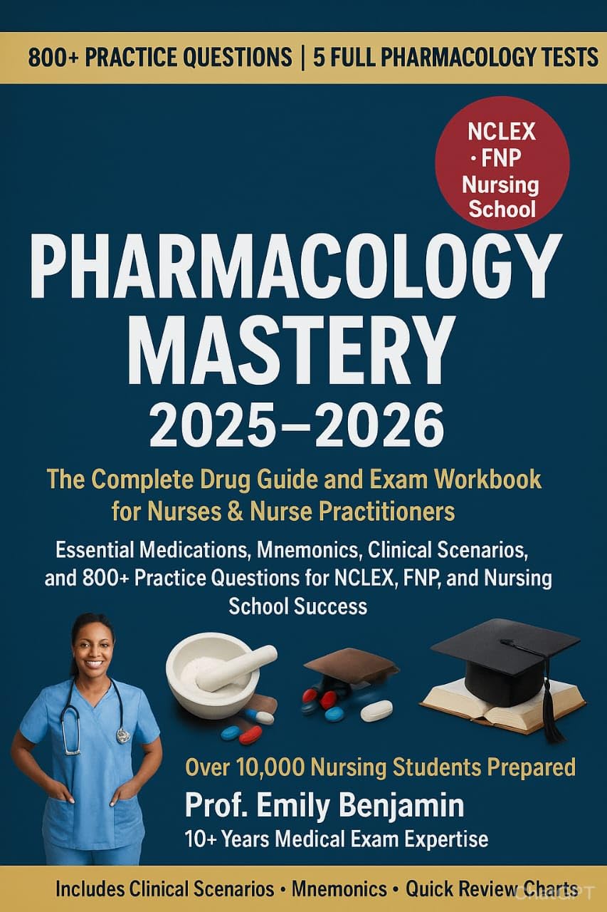 Pharmacology Mastery 2025-2026: The Complete Drug Guide and Exam Workbook for Nurses & Nurse ...