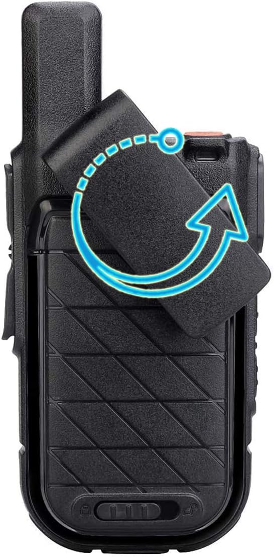 Image showing the Retevis RB615 walkie-talkie with icons representing various USB charging methods: wall charging, power bank, car charging, and laptop charging.