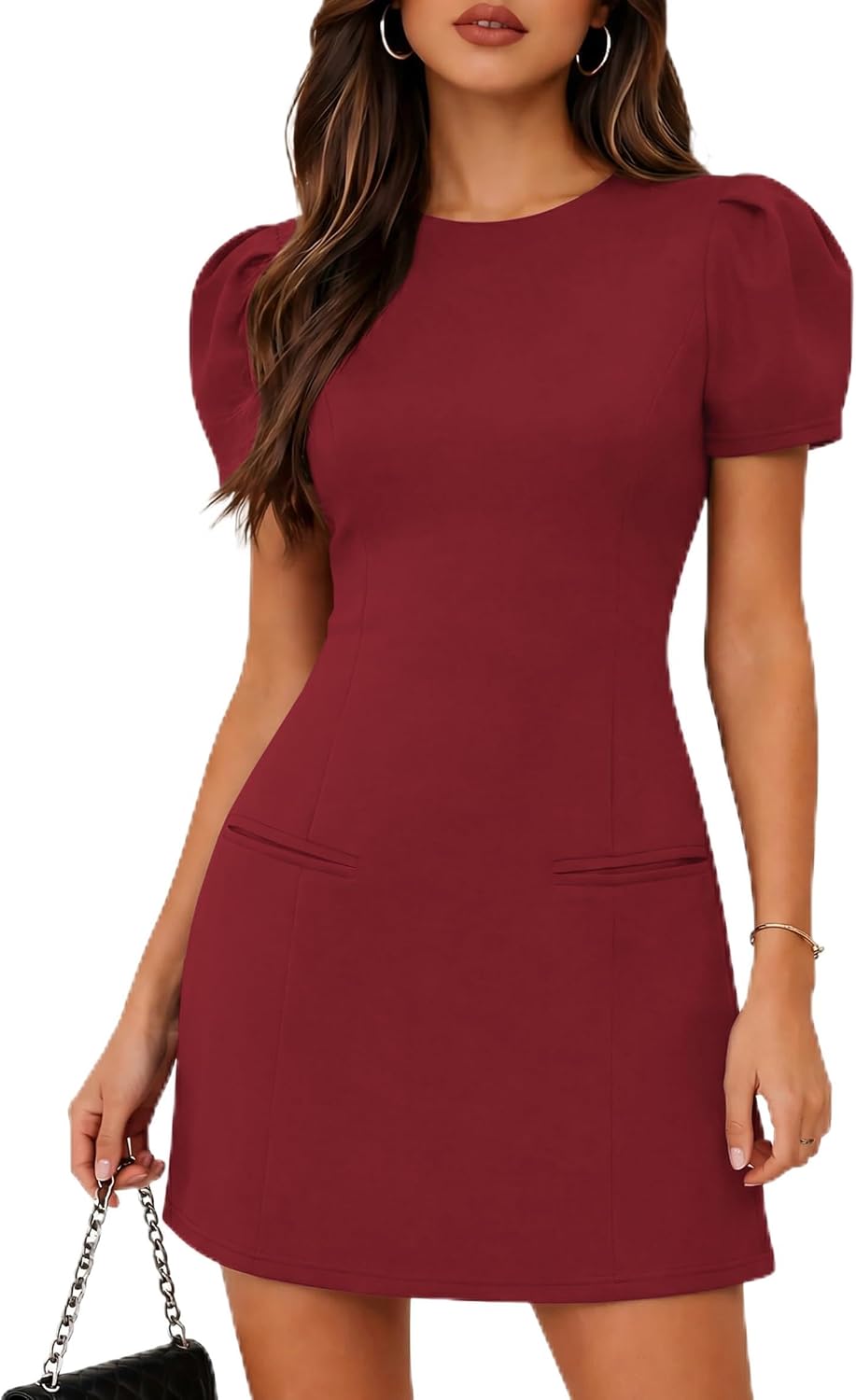 POTILI Summer Dress for Women, Party Elegant Bussiness Cocktail Mini Dress