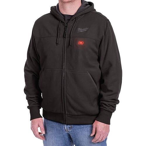 Milwaukee Hoodie M12 12V Lithium-Ion Heated Jacket Front and Back Heat Zones - Battery Not Included (2X-Large, Black)