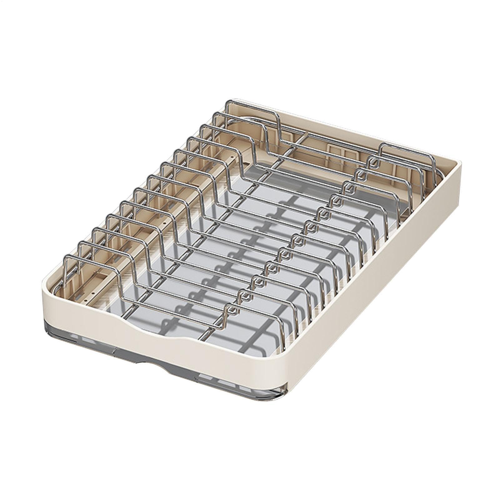 Cajón para armario extraíble y organizador escurreplatos de metal para cocina