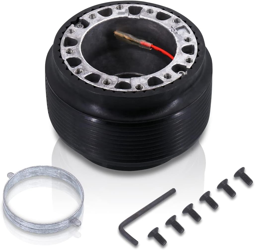 AJP Distributors Performance Racing Upgrade JDM 6 Hole Bolt Steering Wheel Adapter Hub Removable Release Connector Boss Kit For Accord CB7 Prelude BB1 BB2 BB3 BB4 1990 1991 1992 1993 1994 1995 1996