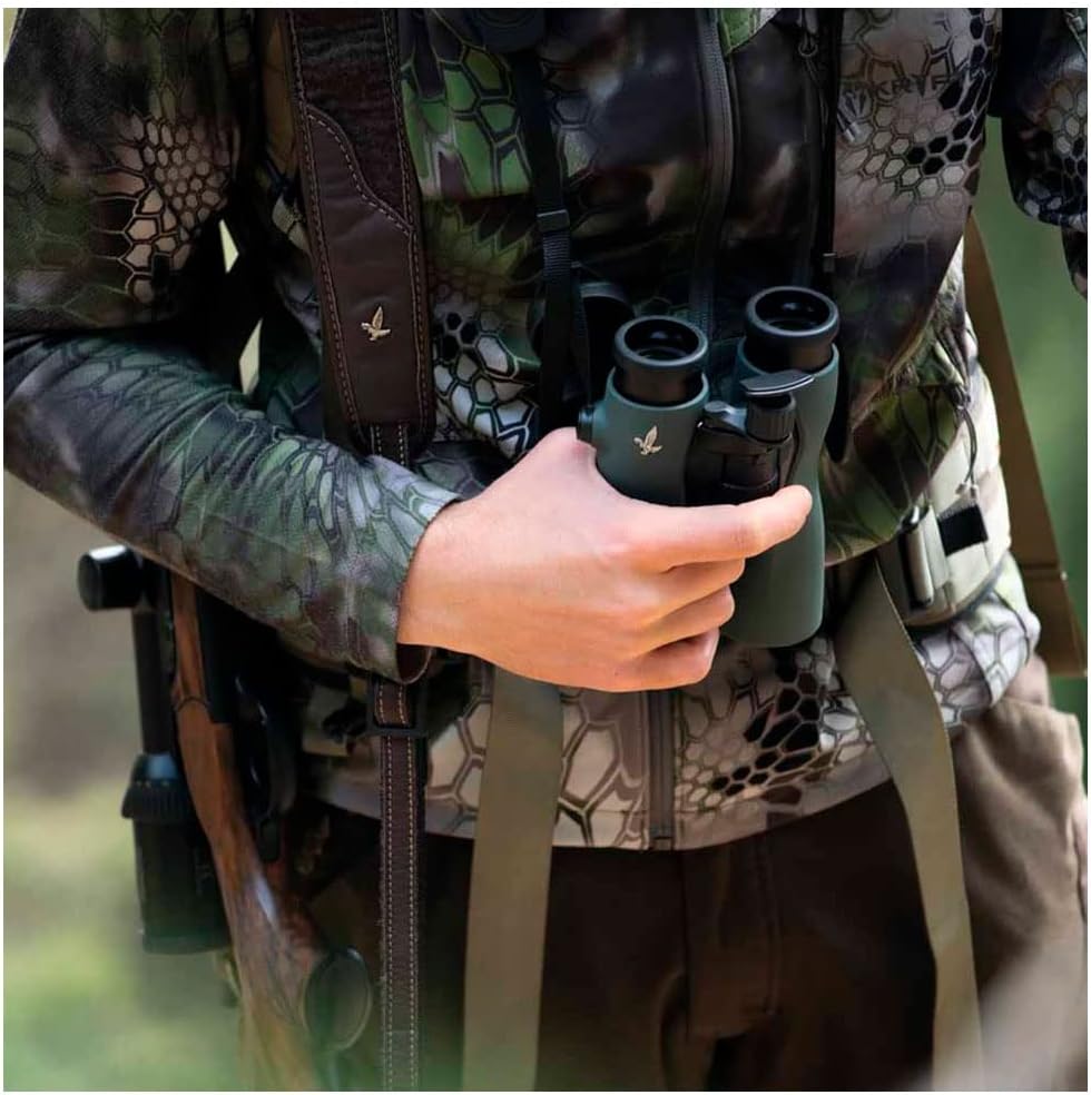 Swarovski NL Pure 10x32 Green Binoculars w/Sidebag, Strap, Eyepiece, Lens Cover, and Cleaning Kit 36242