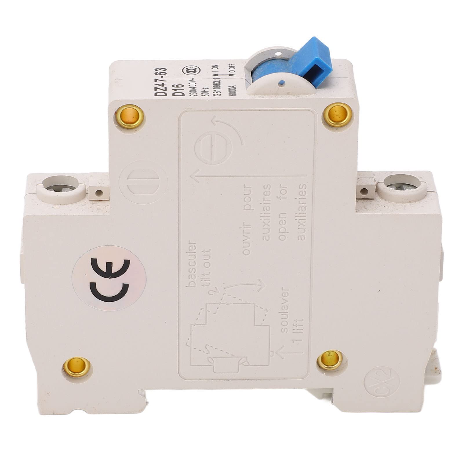 GVBAEPIEO 1P Miniature Circuit Breaker, Protection Switch Flame Retardant PA66 Nylon Shell for Lighting System Pushbutton Switches