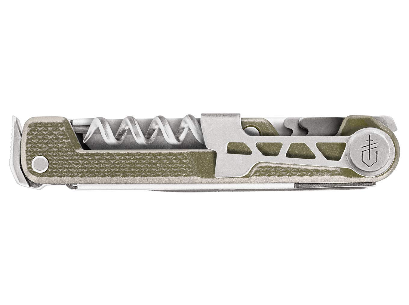 Gerber Taschenmesser mit 8 Funktionen, Multitool mit glatter Klinge, ArmBar Cork, Gold, Edelstahl/Aluminium, 30-001584