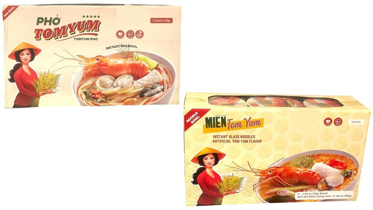 Asia Style Instant Noodles (COMBO, INSTANT PHO TOMYUM BOWL)