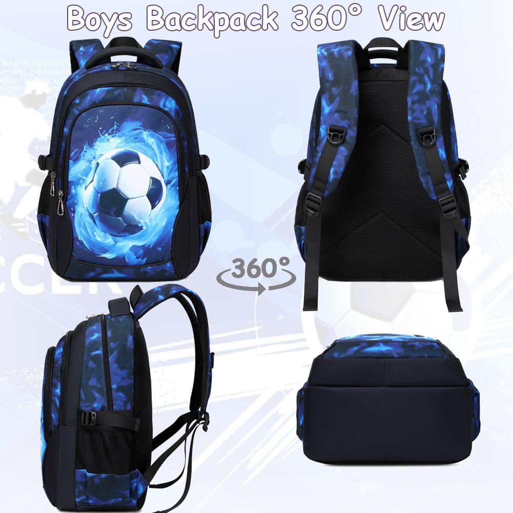 Meisohua Boys Backpack with Lunch Box Pencil Case 3pcs School Backpacks Set for Boy Kids Bookbags for Elementary Middle School Bags Water Resistant - Image 3