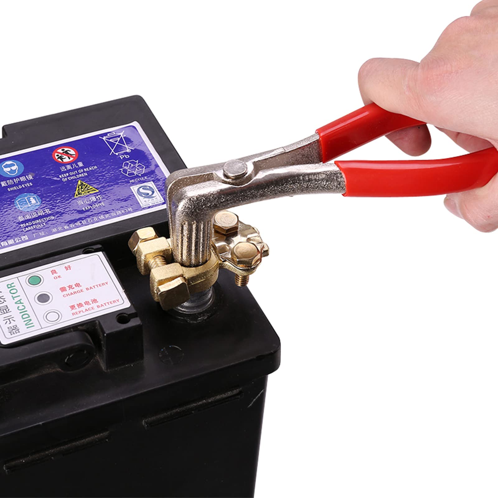 Battery Wiring Pliers Flat Heads Storage Battery Clamp For Car Joint Assembly Long Nose Plier