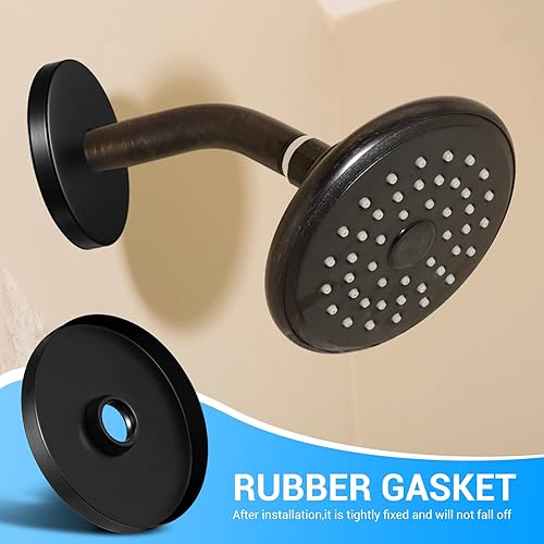 Miniatura 7 de LEIFIDE Brida de brazo de ducha extra grande de 4 diámetros exteriores, reemplazo universal, brazo de ducha moderno, placa de escudo grande,